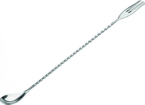 Cocktail/Mixer ske - m/ gaffel ende