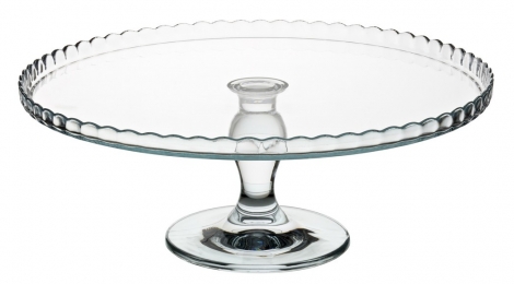 Kagefad på fod - glas, kant opad